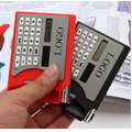 Solar energy power plastic business card case with pen calculator